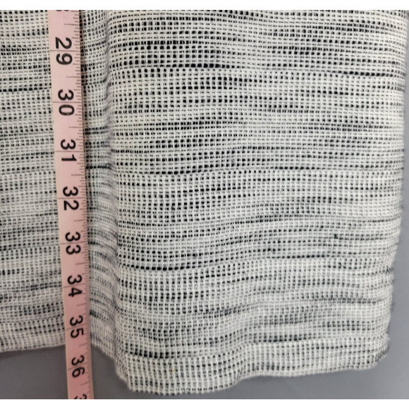 I Love Ronson Sheath Dress Womens 14 Tweed Linen Blend Black White Halter - Picture 8 of 12